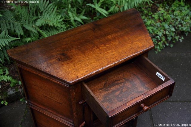Image 8 of TITCHMARSH & GOODWIN OAK CANTED CABINET HALL TABLE SIDEBOARD