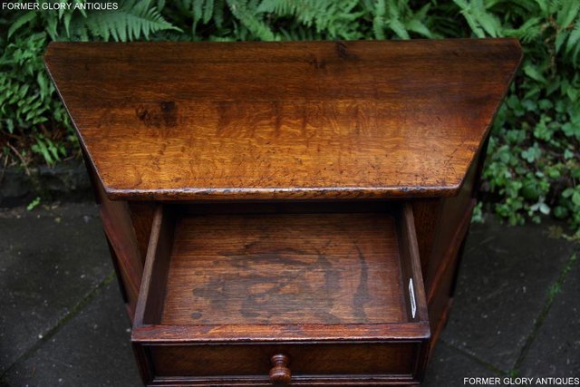 Image 15 of TITCHMARSH & GOODWIN OAK CANTED CABINET HALL TABLE SIDEBOARD