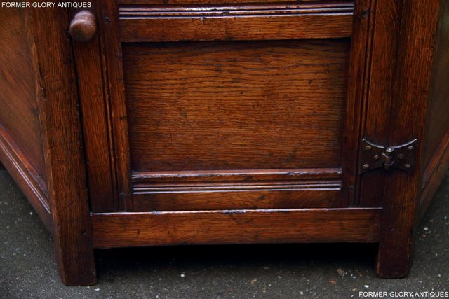 Image 28 of TITCHMARSH & GOODWIN OAK CANTED CABINET HALL TABLE SIDEBOARD