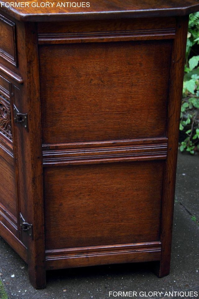 Image 33 of TITCHMARSH & GOODWIN OAK CANTED CABINET HALL TABLE SIDEBOARD