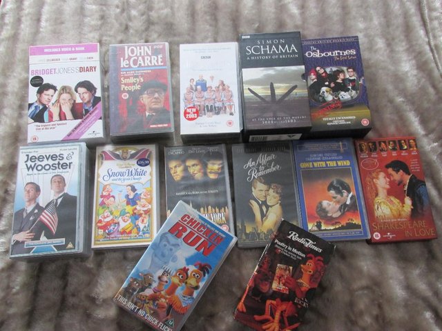 Preview of the first image of COLLECTION OF VHS TAPES: FILM, COMEDY, DOCUMENTARY.
