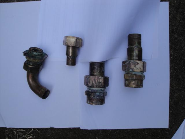 Image 3 of Large brass fittings copper piping for HWcylinder use.
