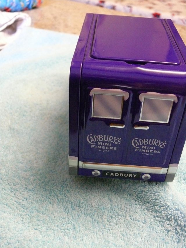 Image 3 of collectable Cadbury's Mini Finger Tin Old Van