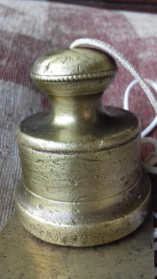 Preview of the first image of Antique brass vintage plumb bob early design.