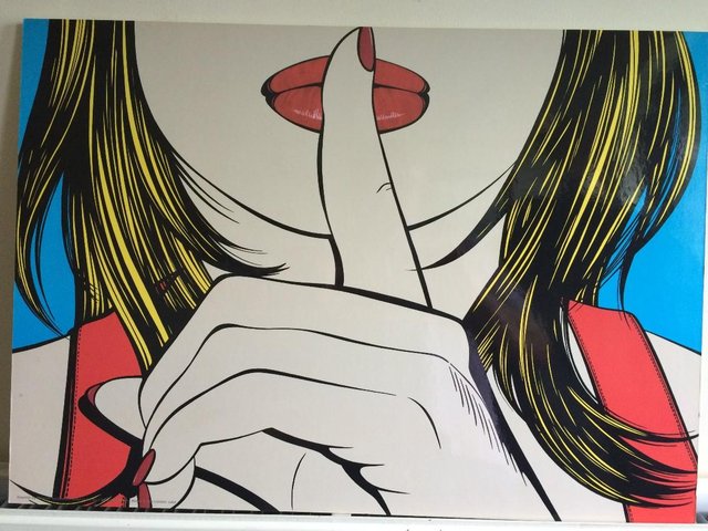 Preview of the first image of PAIR OF POP ART PRINTS 'SLAMM + SCHHH' BY DEBORAH AZZOPARDI.