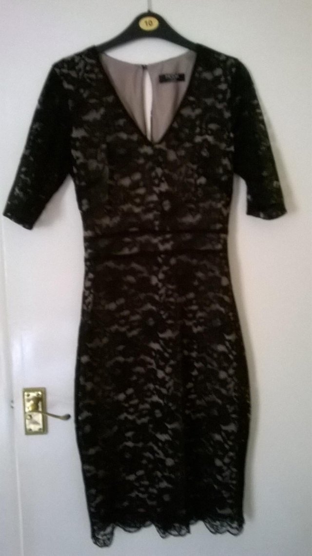 Preview of the first image of NEW LACE BLACK DRESS RRP + £20.