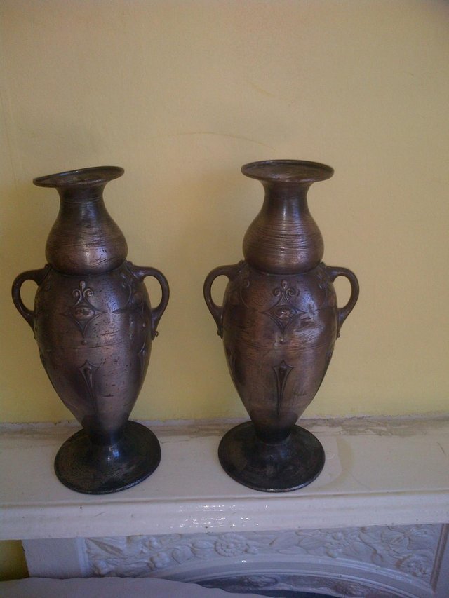 Image 2 of Royal Holland KDM Pewter Flower Vases