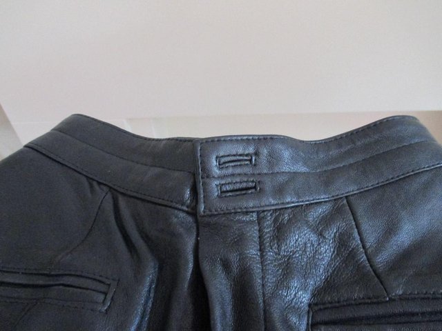 Image 2 of BLACK LEATHER TROUSERS