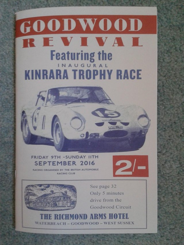 Image 2 of 2016 Goodwood Revival Race Card / Programme & Sticker Album