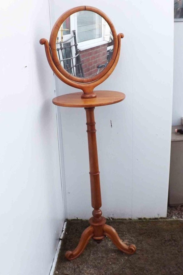 Preview of the first image of Victorian Gentlemans Shaving stand and mirror in mahogany.