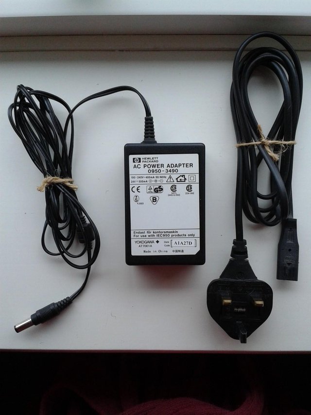 Preview of the first image of HP 24V, 500mA AC Power Adapter Type 0950-3490.