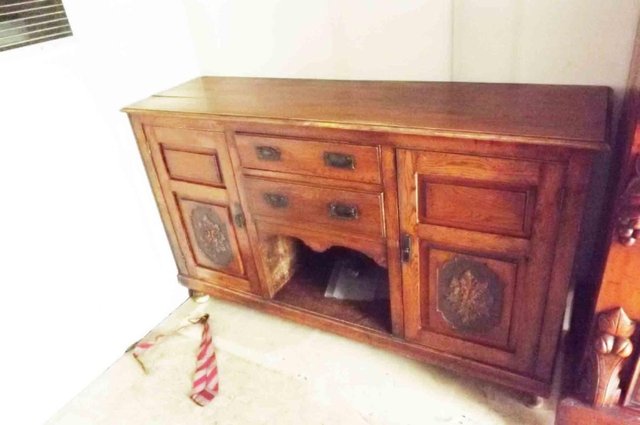 Preview of the first image of dog kennel sideboard in oak vintage item.