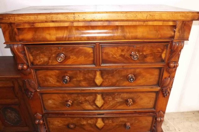 Image 2 of antique chest of draw's mahogany Scotch chest of large draws