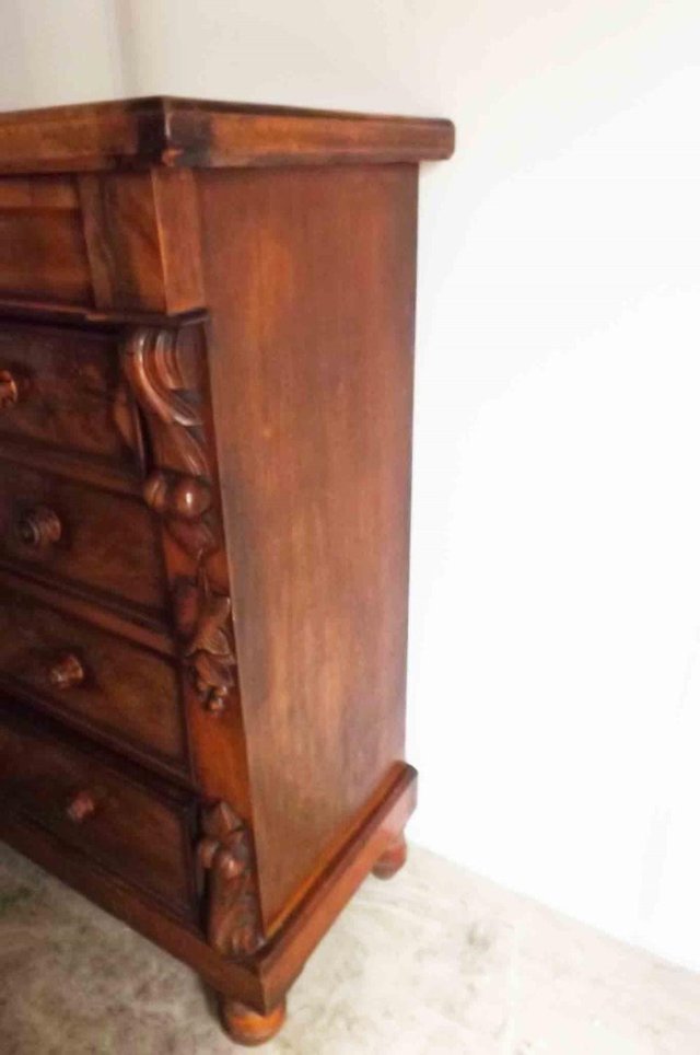 Image 5 of antique chest of draw's mahogany Scotch chest of large draws