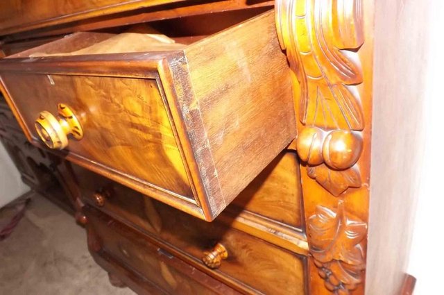 Image 9 of antique chest of draw's mahogany Scotch chest of large draws