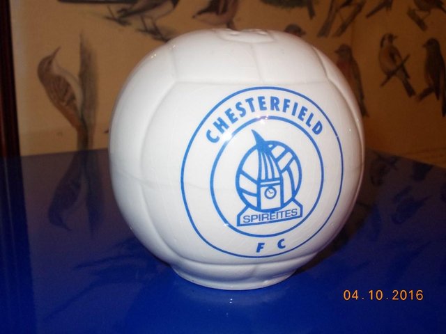 Preview of the first image of Chesterfield Football Club,Spireites, CFC Football Money Box.