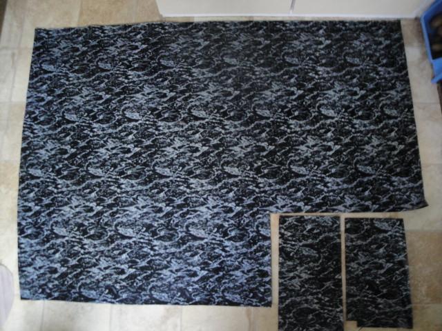 Preview of the first image of Black/Grey Marbled Floor Covering (Used).