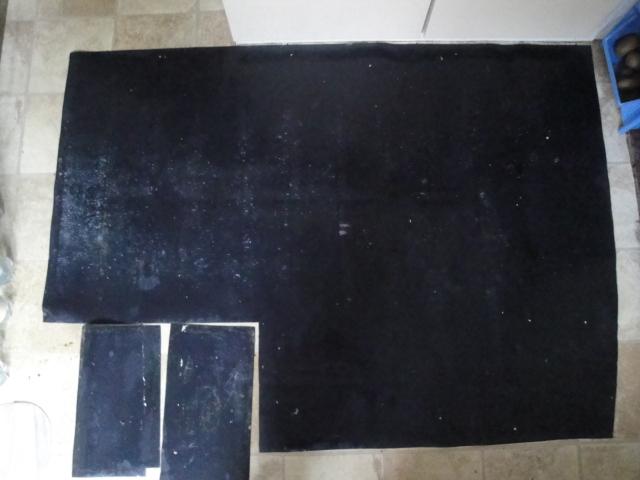 Image 2 of Black/Grey Marbled Floor Covering (Used)