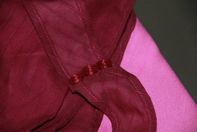 Image 2 of Pearce Fionda Burgundy Silk Halter Neck Top Size 12