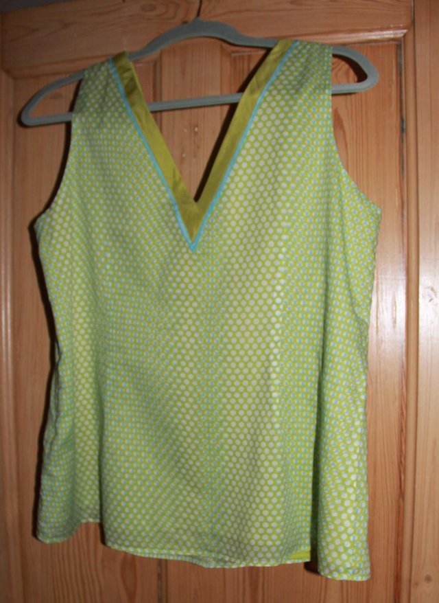 Image 3 of Monsoon Green Cotton Top Size 16