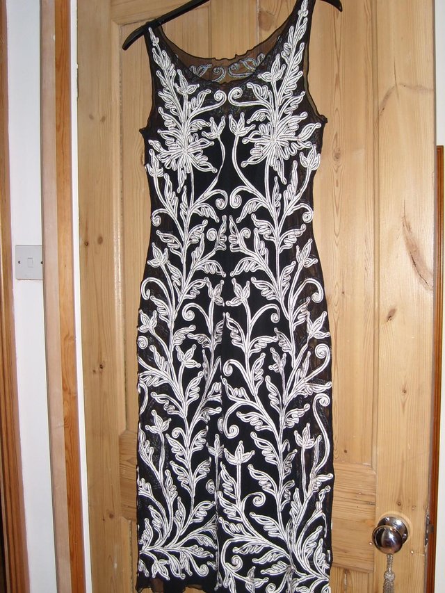 Preview of the first image of PHASE EIGHT Black & White Dress – Size 10.