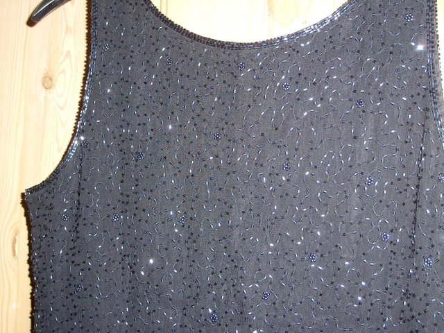 Image 2 of Black Beaded Sparkle Evening Dress – 12/14