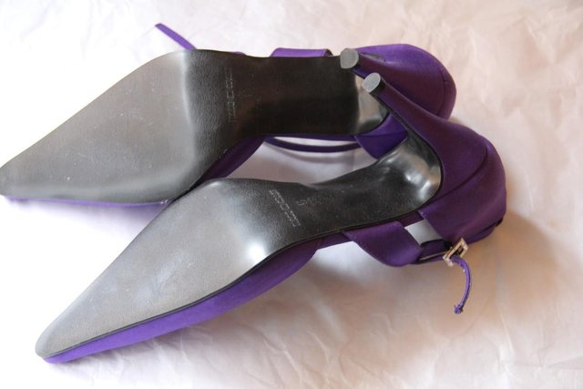 Image 2 of Jasper Conran Purple Satin Shoes – Size 5 / 38