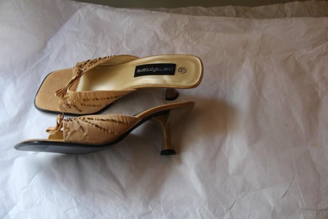 Image 3 of Pierre Fontaine-Gold Shoes - Size 4.5-5 / 37-38