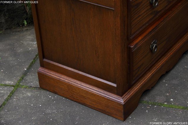Image 21 of AN OLD CHARM JAYCEE LIGHT OAK TALL CHEST OF DRAWERS STAND