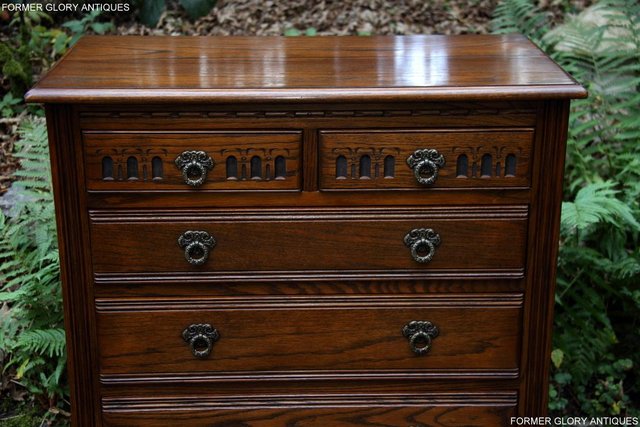 Image 23 of AN OLD CHARM JAYCEE LIGHT OAK TALL CHEST OF DRAWERS STAND