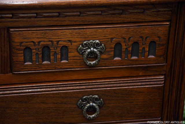 Image 26 of AN OLD CHARM JAYCEE LIGHT OAK TALL CHEST OF DRAWERS STAND