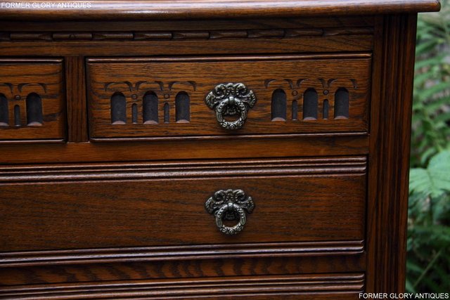 Image 42 of AN OLD CHARM JAYCEE LIGHT OAK TALL CHEST OF DRAWERS STAND