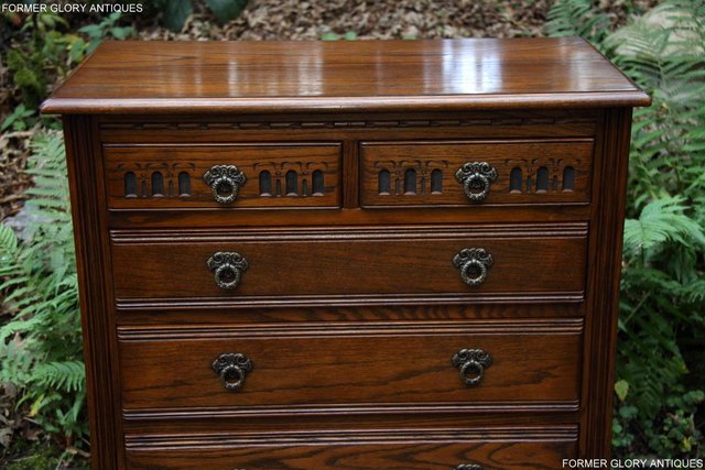 Image 44 of AN OLD CHARM JAYCEE LIGHT OAK TALL CHEST OF DRAWERS STAND