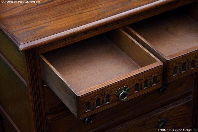 Image 46 of AN OLD CHARM JAYCEE LIGHT OAK TALL CHEST OF DRAWERS STAND
