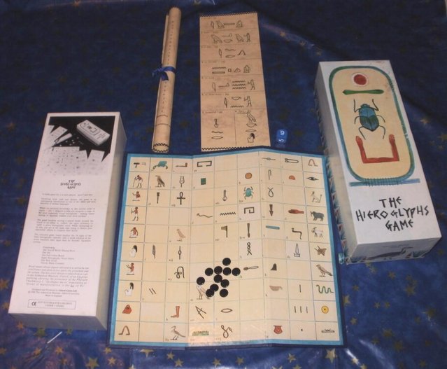 Image 2 of Boxed The HIEROGLYPHICS GAME Board Game 1989 missing 6 black