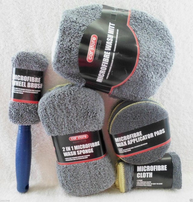Preview of the first image of CAR CLEANING KIT. "CAR STORE" 9 PIECE MICROFIBRE (TOP QUALIT.