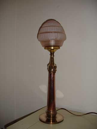 Image 2 of Fireman's Hose Nozzle Lamp with lamp shade