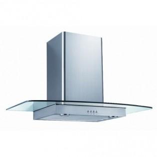Preview of the first image of IBERNA 90CM FLAT GLASS CHIMNEY HOOD-STAINLESS STEEL-NEW-FAB.