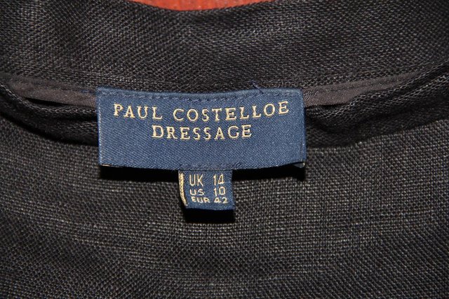 Image 3 of Paul Costelloe Dressage – Black Linen Skirt – Size 14