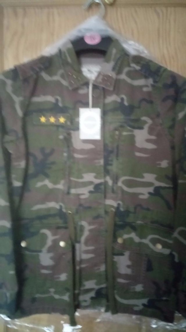 Preview of the first image of New Military Style Ladies Jacket Size 10.