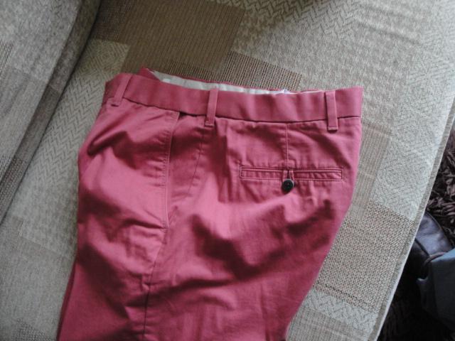Image 2 of Blue Harbour Trousers. Raspberry Colour. 32/34" W. 33" Leg