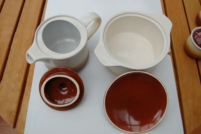 Image 2 of Kilncraft Casserole,Teapot, Milk Jug & Sugar Bowl as New