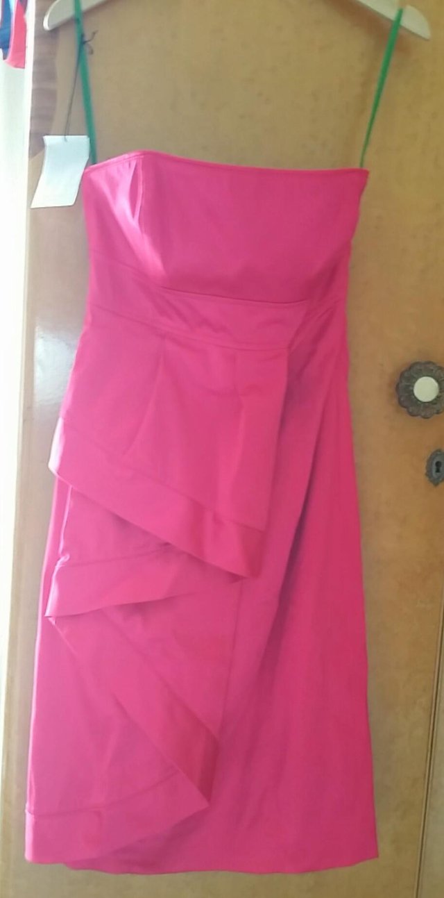 Image 2 of BNWOT Stunning TED BAKER Pink Waterfall Dress, Size 1 (6-8)
