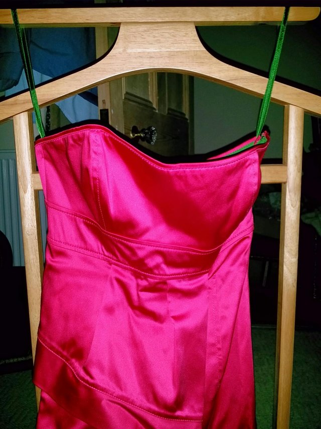 Image 3 of BNWOT Stunning TED BAKER Pink Waterfall Dress, Size 1 (6-8)
