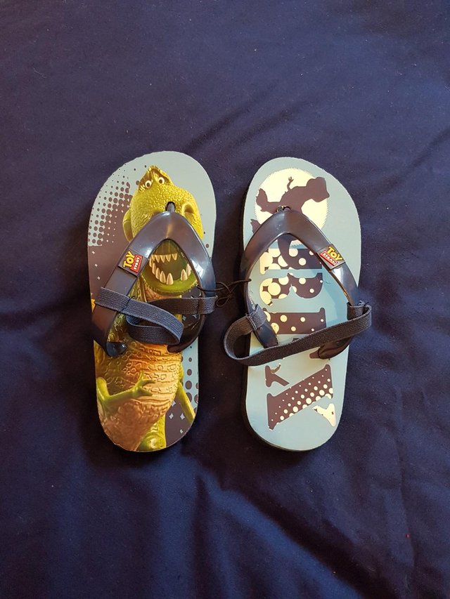 Preview of the first image of Toy Story Children's Fiip Flop (Kids size 14) age 5-6.