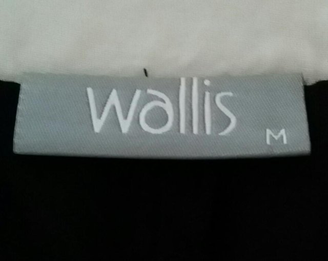 Image 3 of Floaty Black Chiffon WALLIS Dress, Size M - UK 14 Approx.