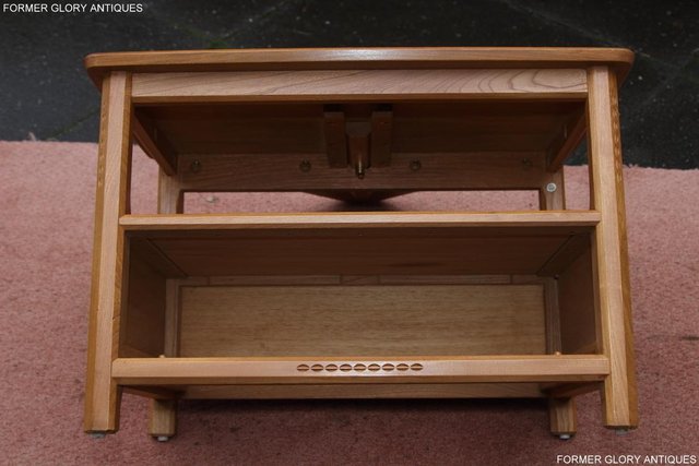Image 15 of ERCOL LIGHT ELM CORNER TV DVD CABINET STAND TABLE BOOKCASE