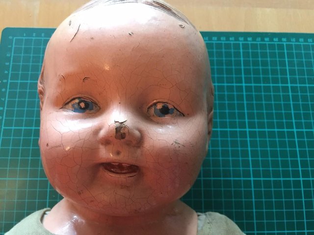 Image 2 of Antique doll,resin or early plastic