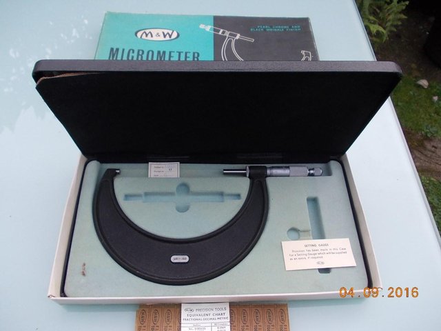 Image 3 of External Micrometer, M&W, (Moore & Wright), 25-150 mm