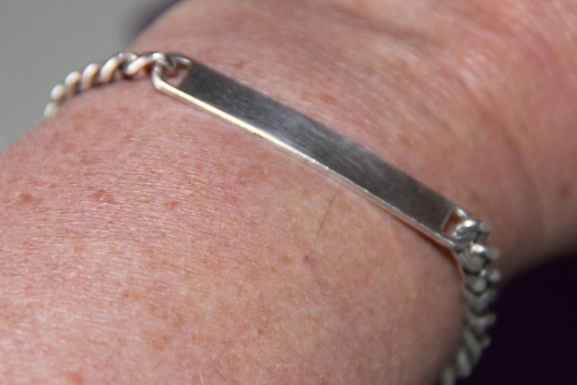 Image 3 of Sterling Silver 925 Curb Chain Identity Bracelet